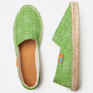 Dr. Seuss   St. Patrick's Day Plaid Pattern Espadrilles
