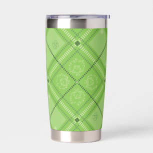 Dr. Seuss St. Patrick's Day Plaid Pattern Insulated Tumbler