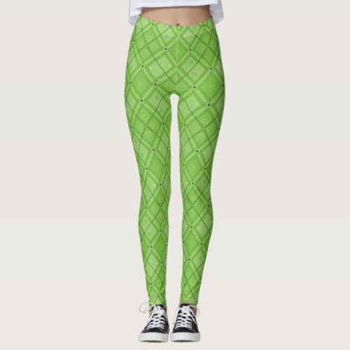 Dr Seuss  St Patricks Day Plaid Pattern Leggings