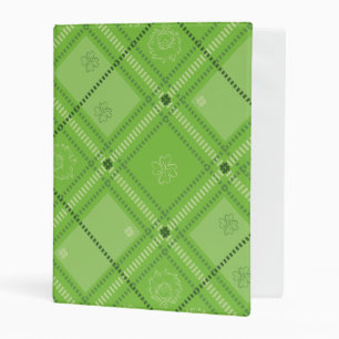 Dr. Seuss   St. Patrick's Day Plaid Pattern Mini Binder