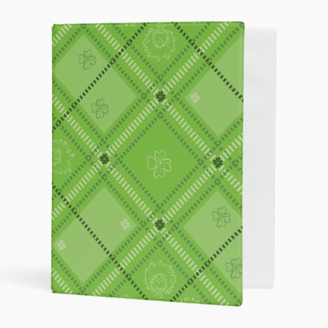 Dr. Seuss | St. Patrick's Day Plaid Pattern Mini Binder (Front/Inside)