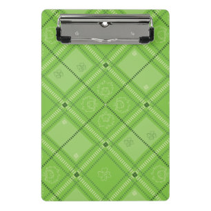 Dr. Seuss St. Patrick's Day Plaid Pattern Mini Clipboard