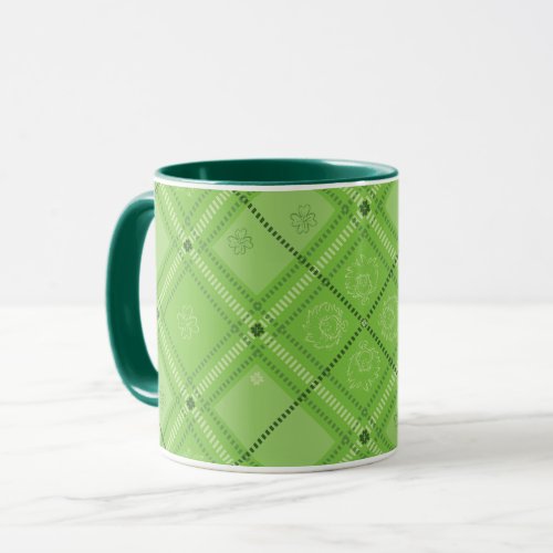 Dr Seuss  St Patricks Day Plaid Pattern Mug