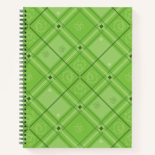 Dr. Seuss St. Patrick's Day Plaid Pattern Notebook