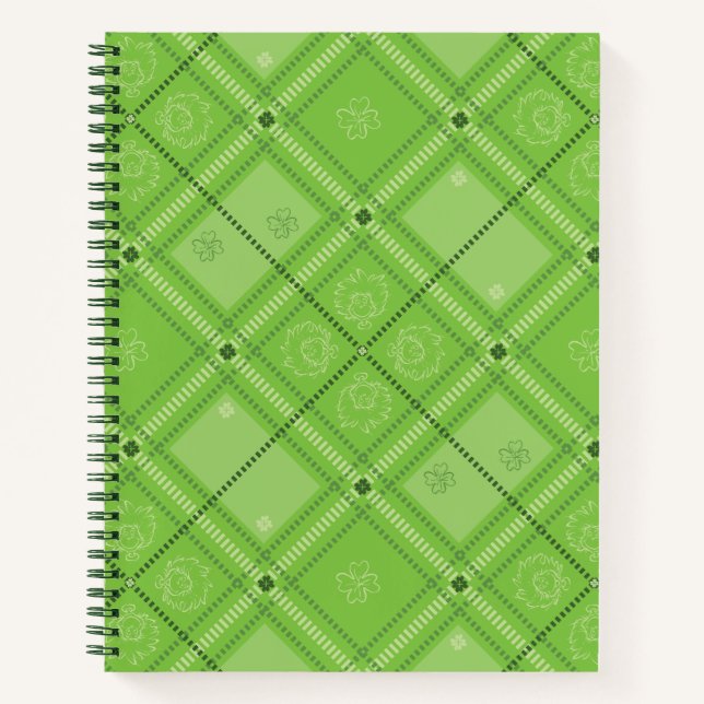Dr. Seuss | St. Patrick's Day Plaid Pattern Notebook (Front)