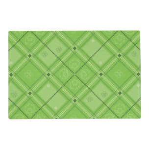 Dr. Seuss St. Patrick's Day Plaid Pattern Placemat