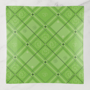 Dr. Seuss St. Patrick's Day Plaid Pattern Trinket Tray