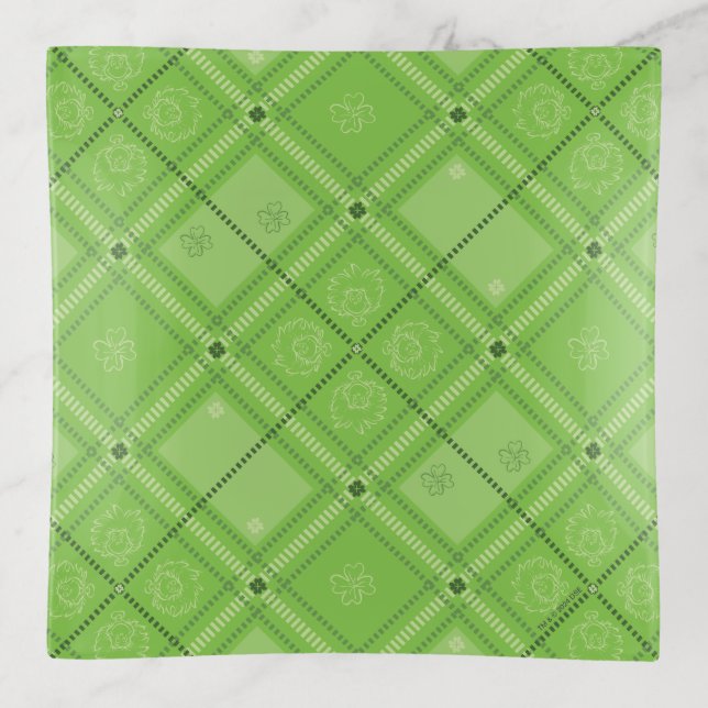 Dr. Seuss | St. Patrick's Day Plaid Pattern Trinket Tray (Front)