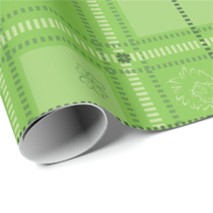 Dr. Seuss St. Patrick's Day Plaid Pattern Wrapping Paper