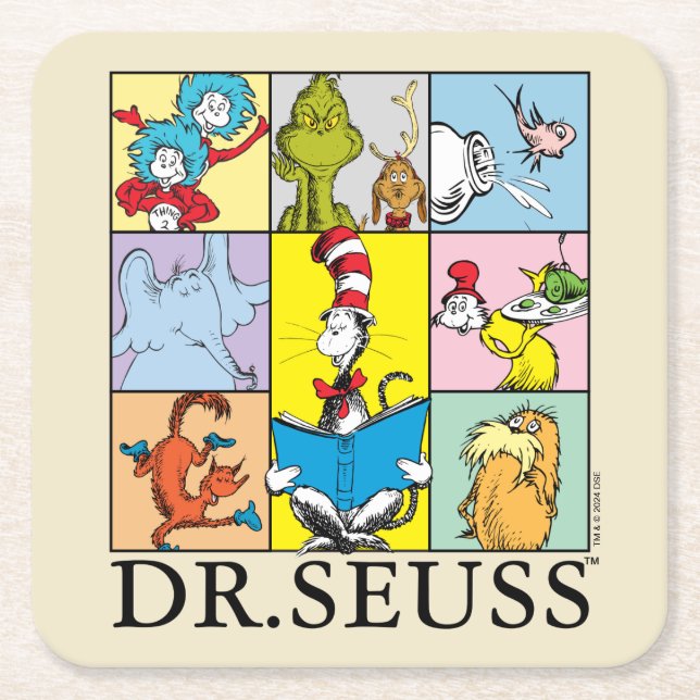 Dr. Seuss | Stories Graphic Square Paper Coaster (Front)