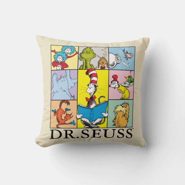 Dr. Seuss | Stories Graphic Throw Pillow (Front)