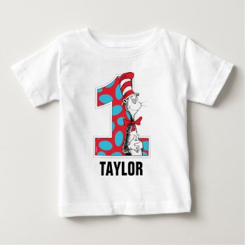 Dr. Seuss | The Cat In The Hat 1st Birthday Baby T-shirt by DrSeussShop at Zazzle