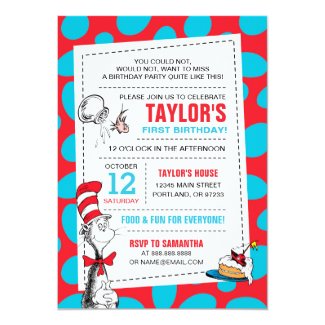 Dr. Seuss | The Cat in the Hat Birthday Invitation