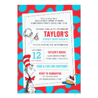 Dr. Seuss | The Cat in the Hat Birthday Invitation