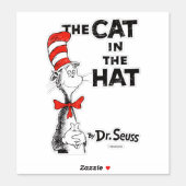 Dr. Seuss | The Cat in the Hat Book Sticker | Zazzle