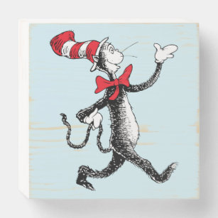 Dr. Seuss   The Cat in the Hat Cat Walk Wooden Box Sign