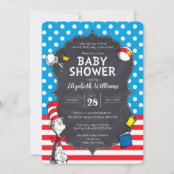 Dr. Seuss - The Cat in the Hat ChalkboaBaby Shower Invitation