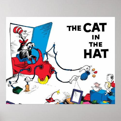 Dr Seuss  The Cat in the Hat Cleans Up Poster