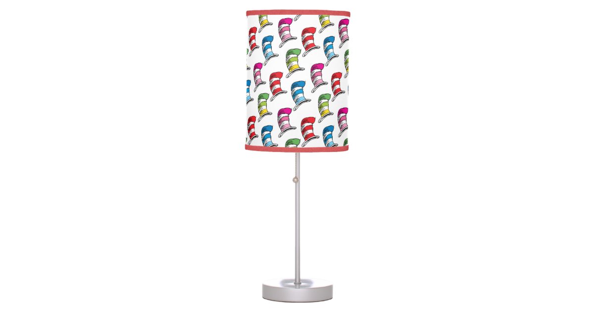 Dr Seuss The Cat In The Hat Colorful Hat Patter Table Lamp