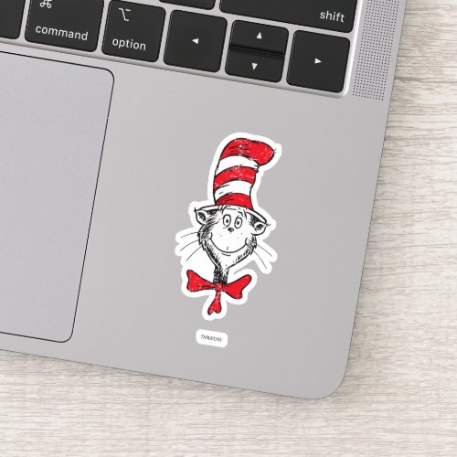 Dr Seuss  The Cat in the Hat Head _ Vintage Sticker