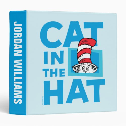 Dr Seuss  The Cat in the Hat Logo 3 Ring Binder