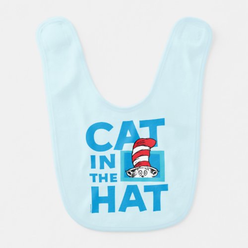 Dr Seuss  The Cat in the Hat Logo Baby Bib