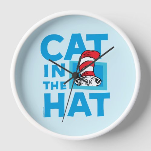 Dr Seuss  The Cat in the Hat Logo Clock