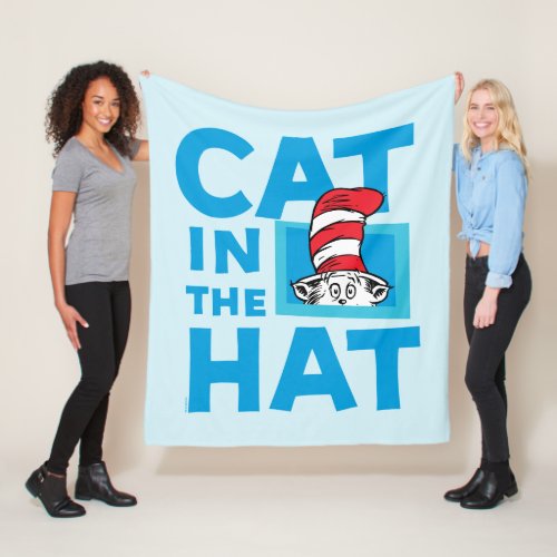 Dr Seuss  The Cat in the Hat Logo Fleece Blanket