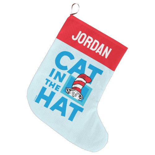 Dr Seuss  The Cat in the Hat Logo Large Christmas Stocking