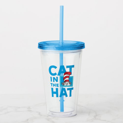 Dr Seuss  The Cat in the Hat Logo _ Vintage Acrylic Tumbler