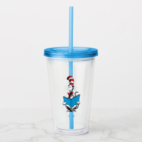 Dr Seuss  The Cat in the Hat _ Reading Acrylic Tumbler