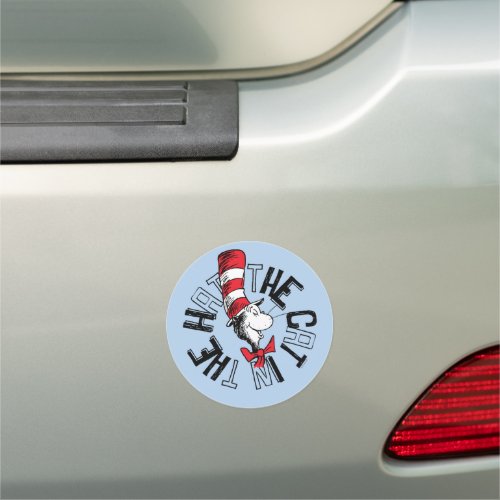 Dr Seuss  The Cat in the Hat Round Art Car Magnet
