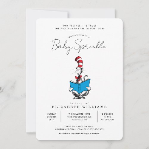 Dr Seuss _ The Cat in the Hat Sprinkle Invitation