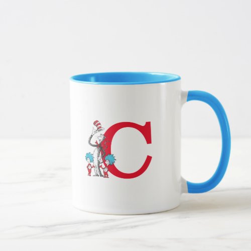 Dr Seuss The Cat in the Hat Thing 1 Monogram C Mug