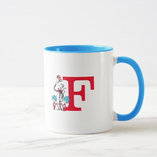 Dr Seuss The Cat in the Hat Thing 1 Monogram F Mug