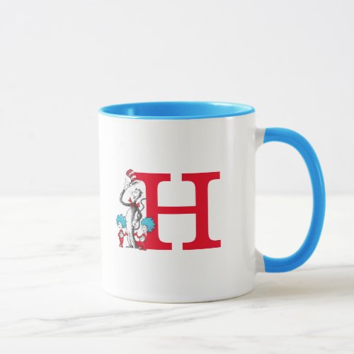 Dr Seuss The Cat in the Hat Thing 1 Monogram H Mug