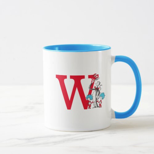 Dr Seuss The Cat in the Hat Thing 1 Monogram W Mug