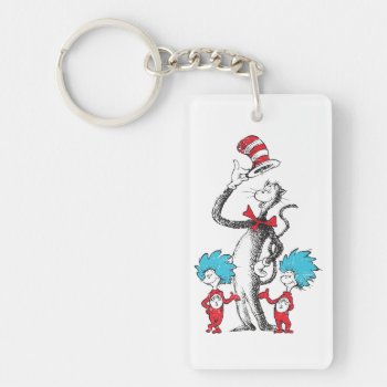 Dr. Seuss | The Cat In The Hat  Thing 1 & Thing 2 Keychain by DrSeussShop at Zazzle