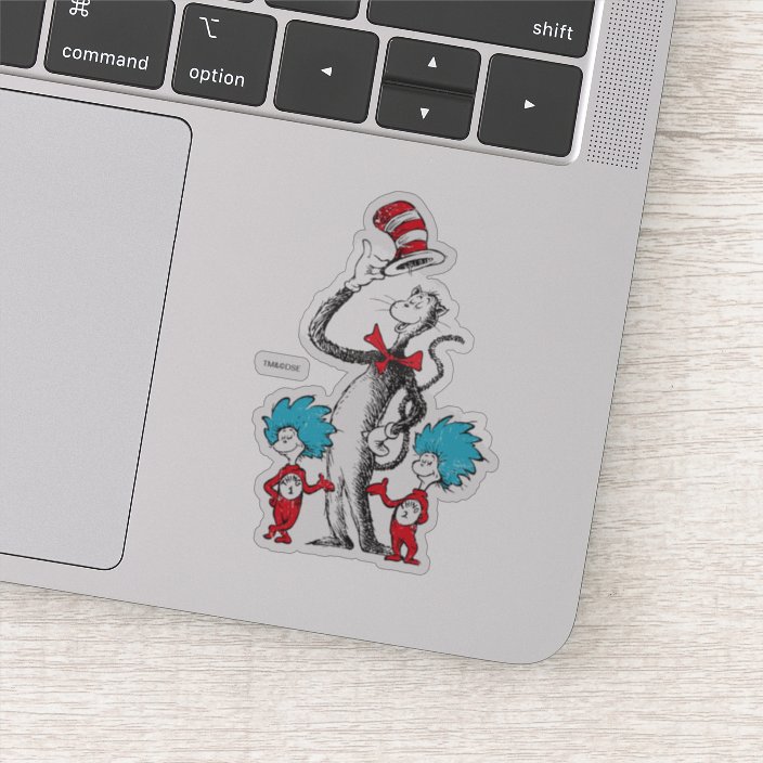 Dr Seuss The Cat In The Hat Thing 1 Thing 2 Sticker Zazzle Com