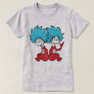Seuss Boys' Cat In The Hat Thing 1 Thing 2 Licensed T-Shirt Details about   Dr