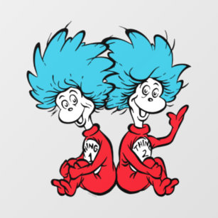 Dr. Seuss   The Cat in the Hat - Thing 1, Thing 2 Wall Decal