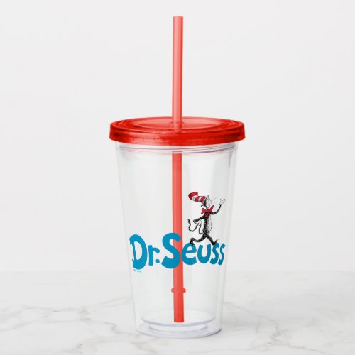 Dr Seuss  The Cat in the Hat Vintage Logo Acrylic Tumbler