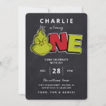 Dr. Seuss | The Grinch 1st Birthday - Chalkboard<br><div class="desc">Invite all your family and friends to your child's Grinch themed 1st Birthday with these cute Dr. Seuss invites. Personalize by adding all your party details.</div>