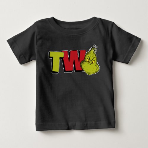 Dr Seuss  The Grinch 2nd Birthday _ Two  Baby T_Shirt