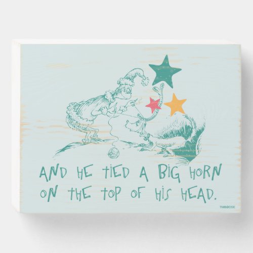 Dr Seuss  The Grinch and Max Wooden Box Sign