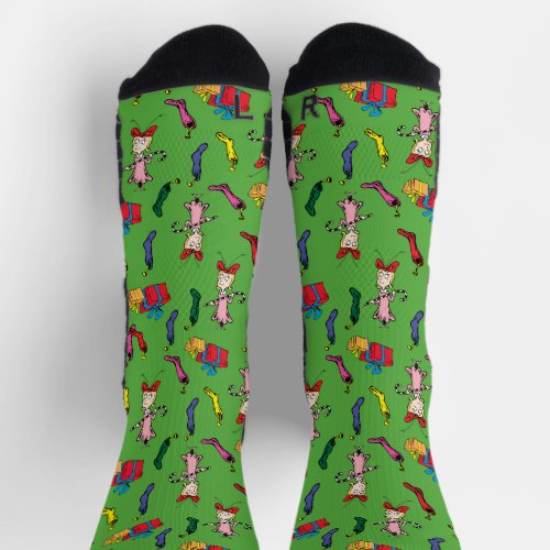 Dr Seuss  The Grinch  Cindy_Lou Who Pattern Socks