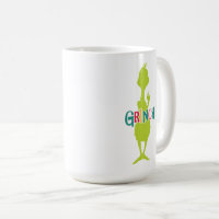 Dr. Seuss The Grinch Face Holiday Coffee Mug Cup 16 Oz Green