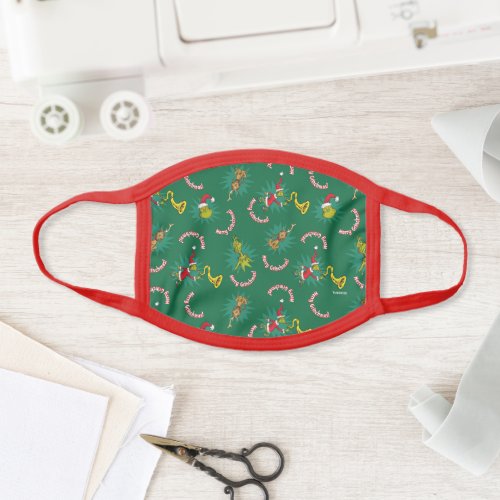 Dr Seuss  The Grinch  Merry Grinchmas Pattern Face Mask