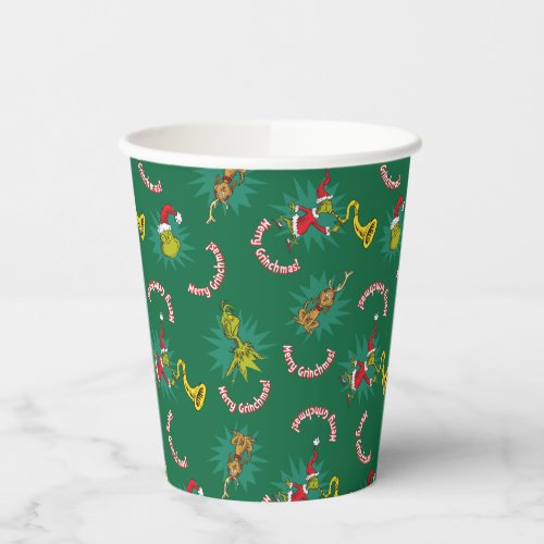 Dr Seuss  The Grinch  Merry Grinchmas Pattern Paper Cups