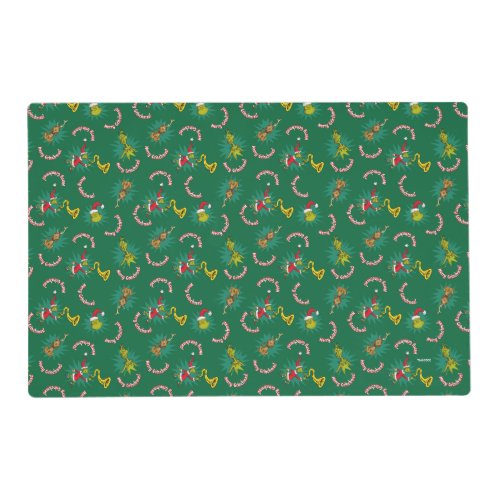 Dr Seuss  The Grinch  Merry Grinchmas Pattern Placemat